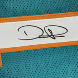 FRAMED Autographed/Signed DEVANTE PARKER 33x42 Miami Retro Teal Jersey JSA COA