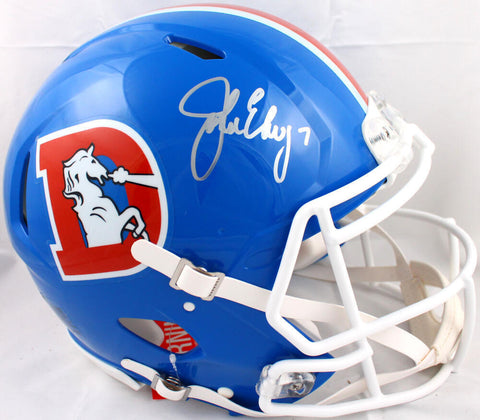 John Elway Signed Broncos F/S 75-96 Speed Authentic Helmet *Front-Beckett W Holo