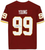 FRMD Chase Young Washington Football Team Signed Maroon Nike Limited Jersey
