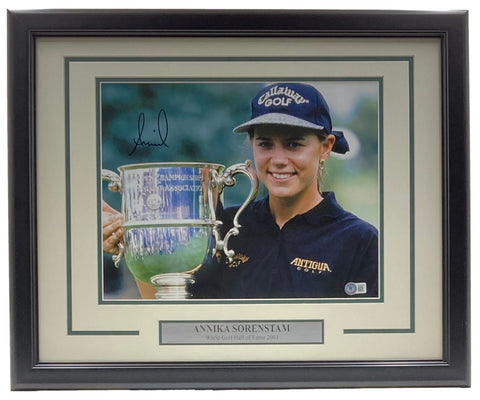 Annika Sorenstam Signed Framed 11x14 LPGA Golf Photo BAS