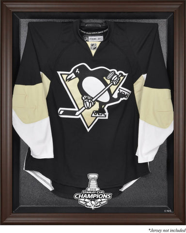 Penguins 2016 Stanley Cup Champions Brown Framed Jersey Display Case - Fanatics