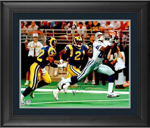 Michael Irvin Dallas Cowboys Framed Signed 16" x 20" vs St. Louis Rams Photo