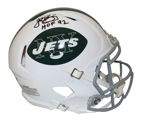 John Riggins Signed New York Jets Authentic 1965-77 Speed Helmet Beckett 34939