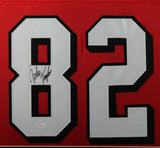JOHN TAYLOR (49ers red SKYLINE) Signed Autographed Framed Jersey JSA