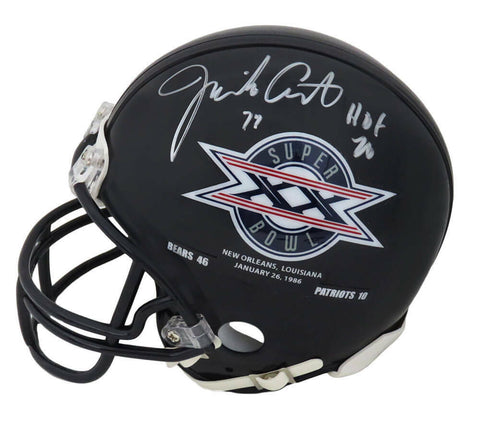 Jim Covert Signed Chicago Bears / SB XX Champs Logo Mini Helmet w/HOF'20 - SS