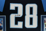 CHRIS JOHNSON (Titans blue SKYLINE) Signed Autographed Framed Jersey JSA