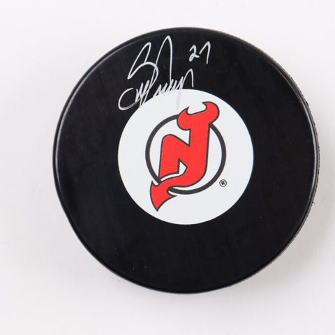 Scott Niedermayer Signed New Jersey Devils Logo Hockey Puck (JSA COA)