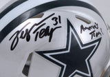 George Teague Autographed Dallas Cowboys Speed Mini Helmet w/Americas Team-Prova