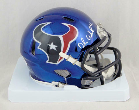 Deshaun Watson Autographed Houston Texans Chrome Mini Helmet - JSA Auth *White