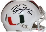 Ray Lewis Autographed Miami Hurricanes Speed Mini Helmet Beckett 36220