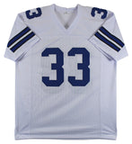 Tony Dorsett Authentic Signed White Pro Style Jersey Autographed BAS Witnessed