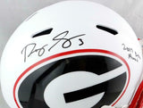 Roquan Smith Signed Georgia Bulldogs F/S AMP Speed Helmet w/Insc - Beckett Auth