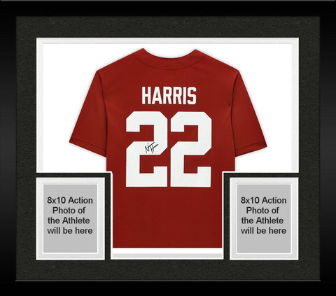Framed Najee Harris Alabama Crimson Tide Signed Red Game Jersey
