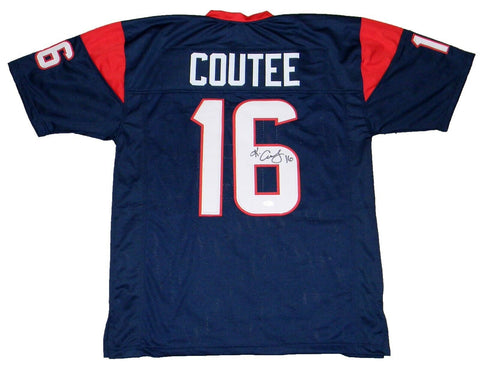 KEKE COUTEE AUTOGRAPHED SIGNED HOUSTON TEXANS #16 NAVY JERSEY JSA