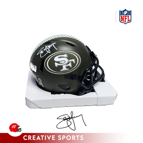 Steve Young Autographed 49ers Salute to Service Mini Helmet - PSA