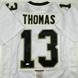 Autographed/Signed MICHAEL THOMAS New Orleans White Football Jersey JSA COA Auto