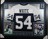 RANDY WHITE (Cowboys Thanksgiving SKYLINE) Signed Autographed Framed Jersey JSA