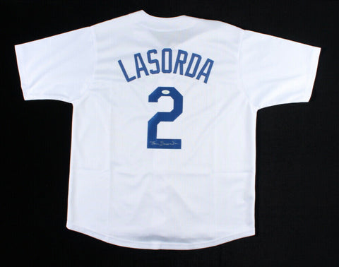 Tommy Lasorda Signed Los Angeles Dodgers Jersey (JSA COA) 2xNL Manager of t Year