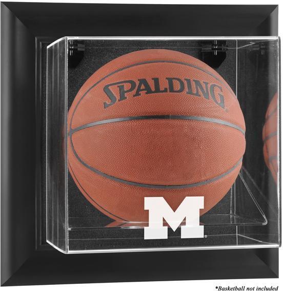 Michigan Black Framed Wall-Mountable Basketball Display Case