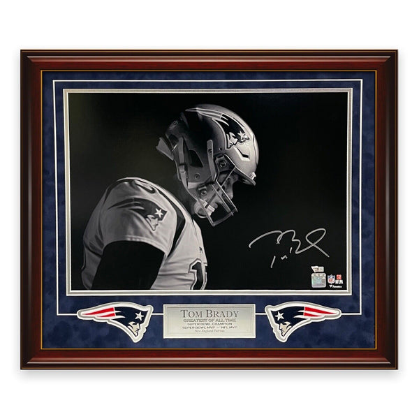 Tom Brady Signed Autographed 16x20 Photograph Framed To 20x24 Fanatics