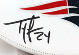 Ty Law Autographed New England Patriots Logo Football w/HOF-Beckett W Hologram