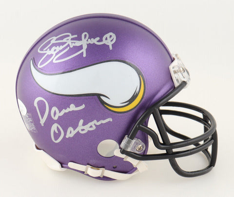 Scott Studwell & Dave Osborn Signed Vikings Mini Helmet (JSA) 2 Minnesota Greats