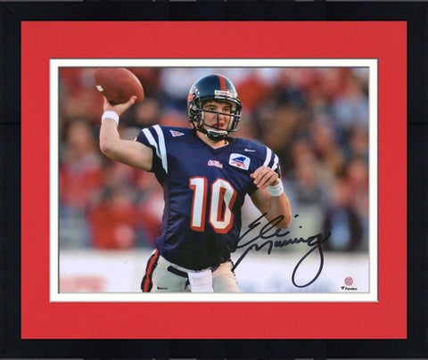 Framed Eli Manning Ole Miss Rebels Autographed 8" x 10" Throwing Photograph