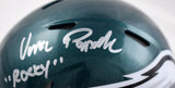 Vince Papale Autographed Eagles Speed Mini Helmet w/Rocky -Beckett W Hologram