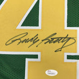FRAMED Autographed/Signed RUDY RUETTIGER 33x42 ND Green Jersey JSA COA