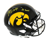 AJ Epenesa Signed Iowa Hawkeyes Authentic Speed Helmet Go Hawks BAS 33315