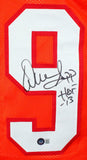 Warren Sapp Autographed Orange Pro Style STAT Jersey w/HOF-Beckett W Hologram