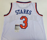John Starks Signed New York Knicks Home Jersey (JSA COA) 1994 NBA All Star Guard