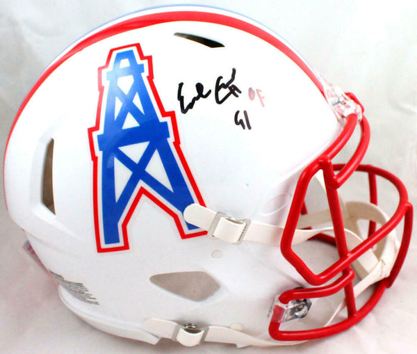 Earl Campbell Signed Oilers F/S 81-96 TB Speed Authentic Helmet w/HOF-JSA W