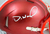 Denzel Ward Autographed Browns Flash Mini Helmet-Beckett W Hologram *White