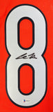 Cole Kmet Autographed Orange Pro Style Jersey - Beckett W Auth *8