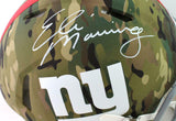 Eli Manning Autographed NY Giants F/S Camo Speed Authentic Helmet- Fanatics Auth