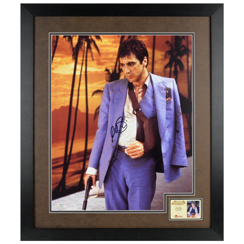 Al Pacino Autographed Scarface Tony Montana Paradise 16x20 Framed Photo