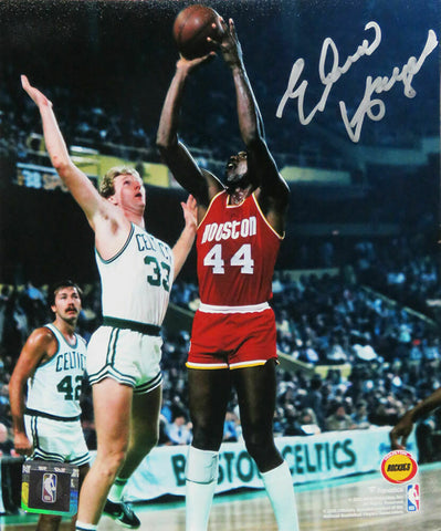 Elvin Hayes Signed Houston Rockets Shooting Against Larry Bird 8x10 Photo - SS