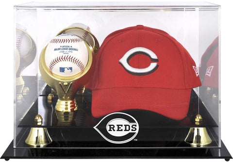 Cincinnati Reds Acrylic Cap and Baseball Logo Display Case