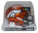 John Lynch Autographed/Signed Denver Broncos Flash Mini Helmet Beckett 34897