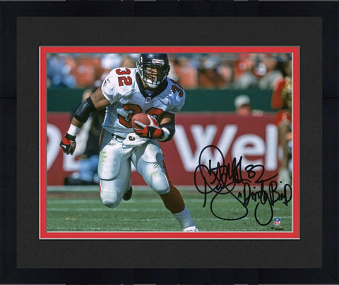Frmd Jamal Anderson Falcons Signed 8" x 10" Running Photo & The Dirty Bird Insc