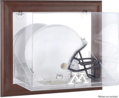 Minnesota Gophers Brown Framed Wall-Mountable Helmet Display Case