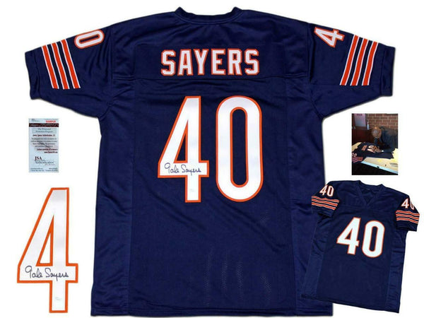 Gale Sayers Autographed SIGNED Jersey - Navy - JSA Witnessed