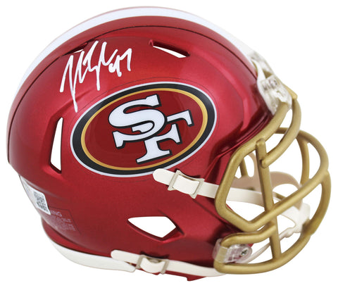 49ers John Lynch Authentic Signed Alternate Flash Speed Mini Helmet BAS Witness