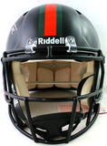 Ray Lewis Signed Miami Hurricanes F/S Black Night Authentic Helmet - Beckett Wh