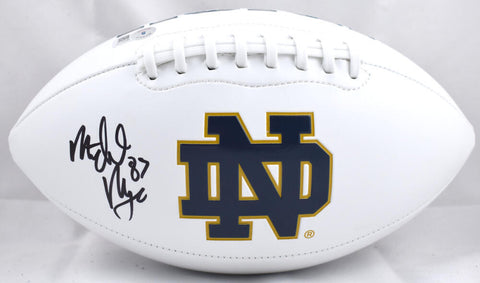Michael Mayer Autographed Notre Dame Logo Football-Beckett W Hologram *Black