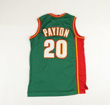 Gary Payton Signed Seattle Supersonics Green Sig Jersey (PSA COA) 2006 NBA Champ
