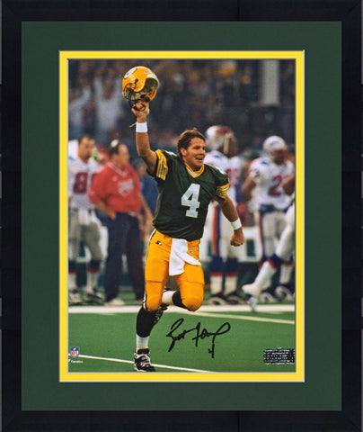Frmd Brett Favre GB Packers Signed 8" x 10" Super Bowl XXXI Celebration Photo