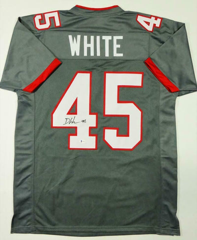 Devin White Autographed Grey Pro Style Jersey - Beckett W Auth *4