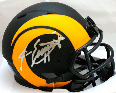 Jim Everett Autographed Los Angeles Rams Eclipse Mini Helmet- JSA W Auth